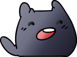 Gradient Karikatur Illustration von ein kawaii Katze png