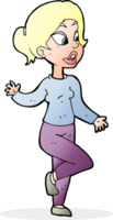 cartoon friendly woman waving png