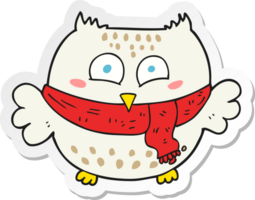 autocollant d'un hibou de bande dessinée png