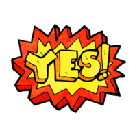 yes cartoon text symbol png