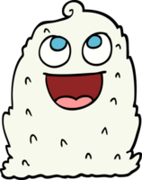 hand drawn doodle style cartoon lumpy ghost png