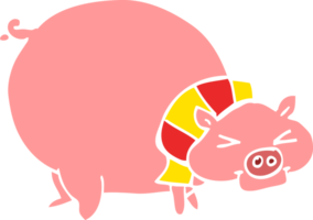 cartoon doodle fat pig png