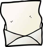 carta de desenho animado e envelope png