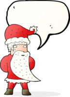 Cartoon-Weihnachtsmann mit Sprechblase png