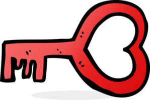 cartoon heart shaped key png