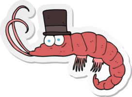 sticker of a cartoon shrimp png