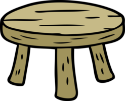 cartoon small wooden stool png