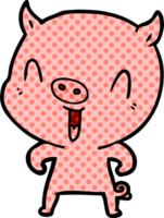 cerdo feliz de dibujos animados png