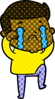 cartoon man crying png