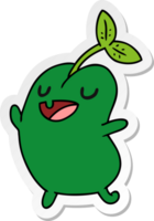 sticker tekenfilm illustratie kawaii schattig ontspruiten Boon png