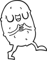 tecknad glad potatis png