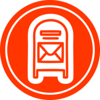 mail box circular icon symbol png