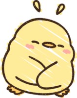 lindo dibujo de tiza de pollito png