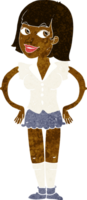 cartoon woman with hands on hips png