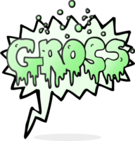 hand drawn speech bubble cartoon word gross png