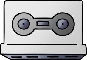 hand drawn gradient cartoon doodle of a gradient cassette tape png