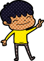 niño feliz de dibujos animados png