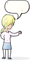 cartoon woman gesturing with speech bubble png