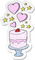 sticker of a cartoon cake png