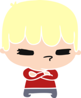 desenho animado ilustração do uma kawaii fofa Cruz Garoto png