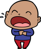 cartoon shouting bald man png