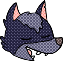 cartoon wolf face png