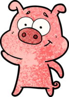 happy cartoon pig png