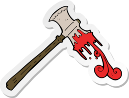 sticker of a cartoon slayer axe png