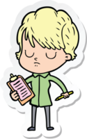 sticker of a cartoon woman png