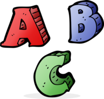 lettres abc de dessin animé png