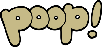 Cartoon-Doodle-Schrift Poop png