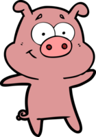 cochon dessin animé heureux png