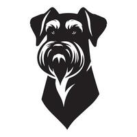 Dignified Schnauzer dog illustration vector