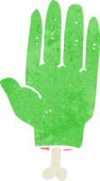 mão de zumbi de desenho animado png