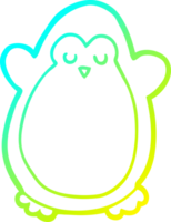 freddo pendenza linea disegno di un' cartone animato pinguino png