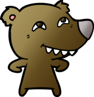 cartoon bear showing teeth png