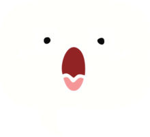 flat color retro cartoon of a speech bubble png