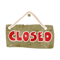 hand retro cartoon closed shop sign png