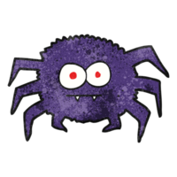 hand textured cartoon spider png