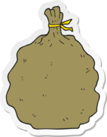 pegatina de un saco de dibujos animados png