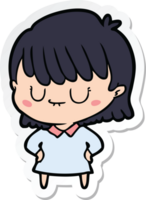 sticker of a cartoon woman png