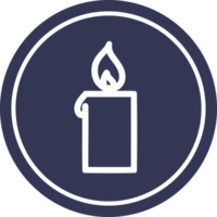 ardiente vela circular icono símbolo png