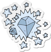 Aufkleber eines funkelnden Cartoon-Diamanten png