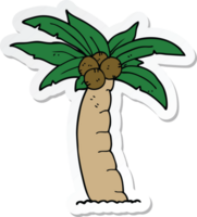 pegatina de una palmera de dibujos animados png