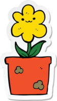 sticker of a cartoon house plant png