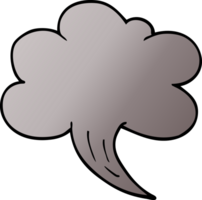 cartoon doodle whooshing cloud png