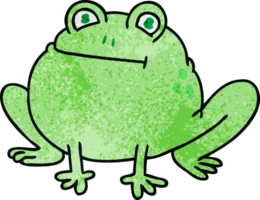 hand drawn quirky cartoon frog png