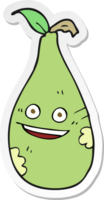 sticker of a cartoon pear png