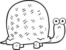 hand drawn black and white cartoon sad turtle png