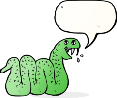 serpent de dessin animé avec bulle de dialogue png